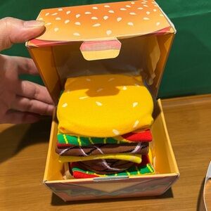 Fun Burger-Themed Socks Set